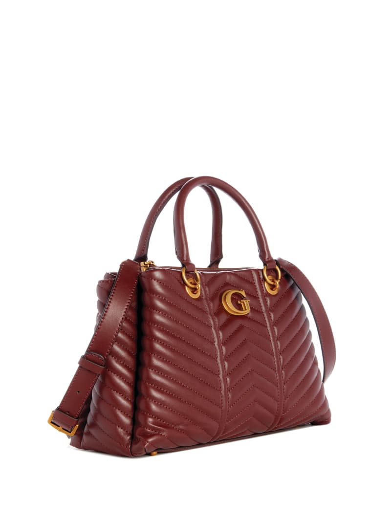 Bolso Satchel THEYA, merlot, de GUESS