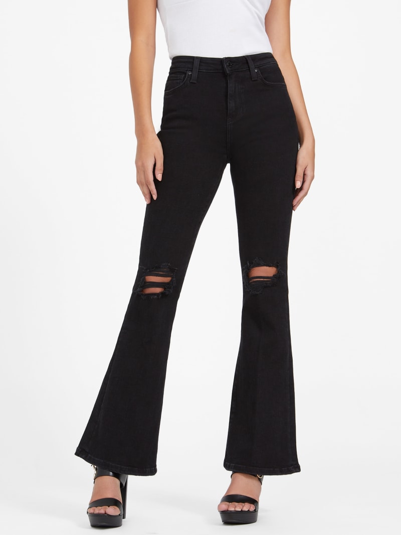 Eco Sharona Mid-Rise Flared Jeans | GUESS Factory Ca