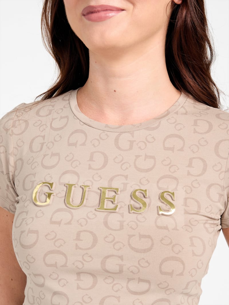 Tee-shirt à imprimé monogramme éco Alexa
