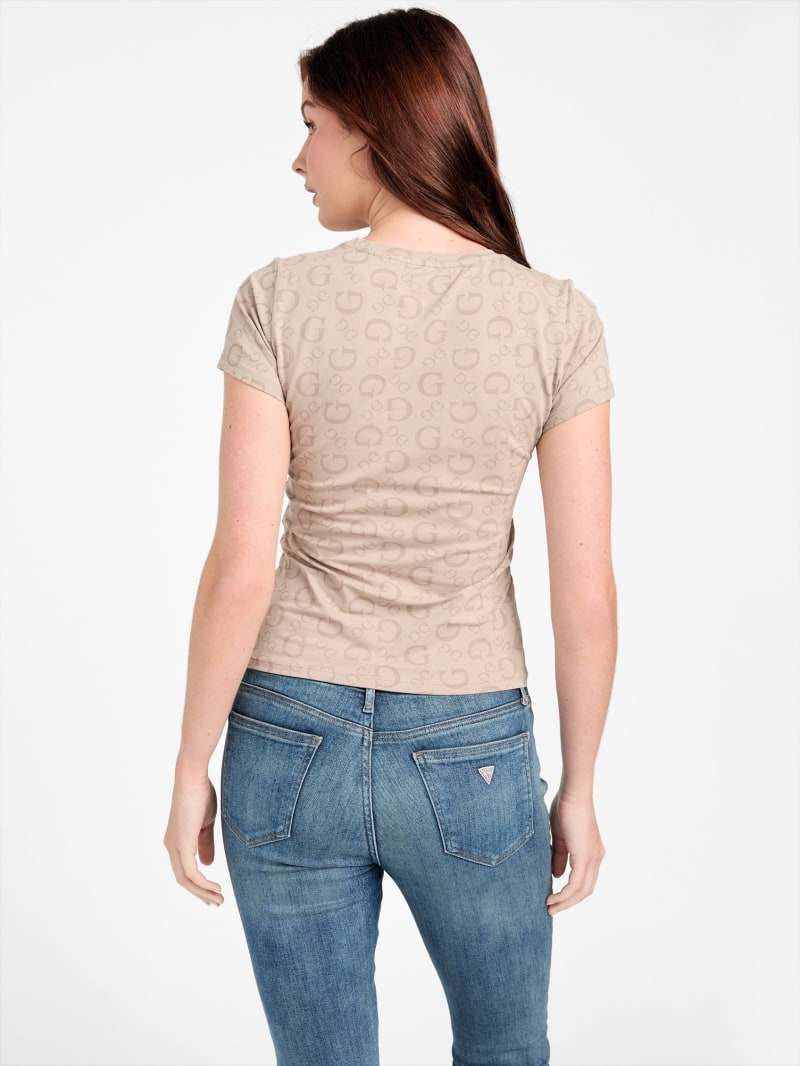 Tee-shirt à imprimé monogramme éco Alexa