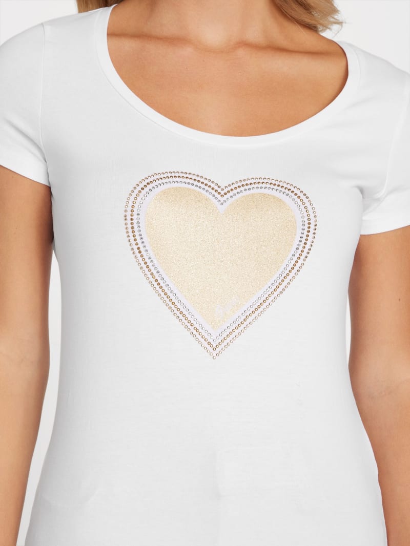 Eco Loren Glitter Heart Tee
