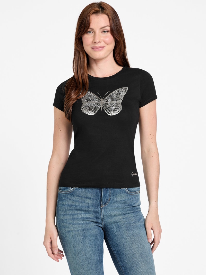 Eco Leah Butterfly Tee | GUESS Factory