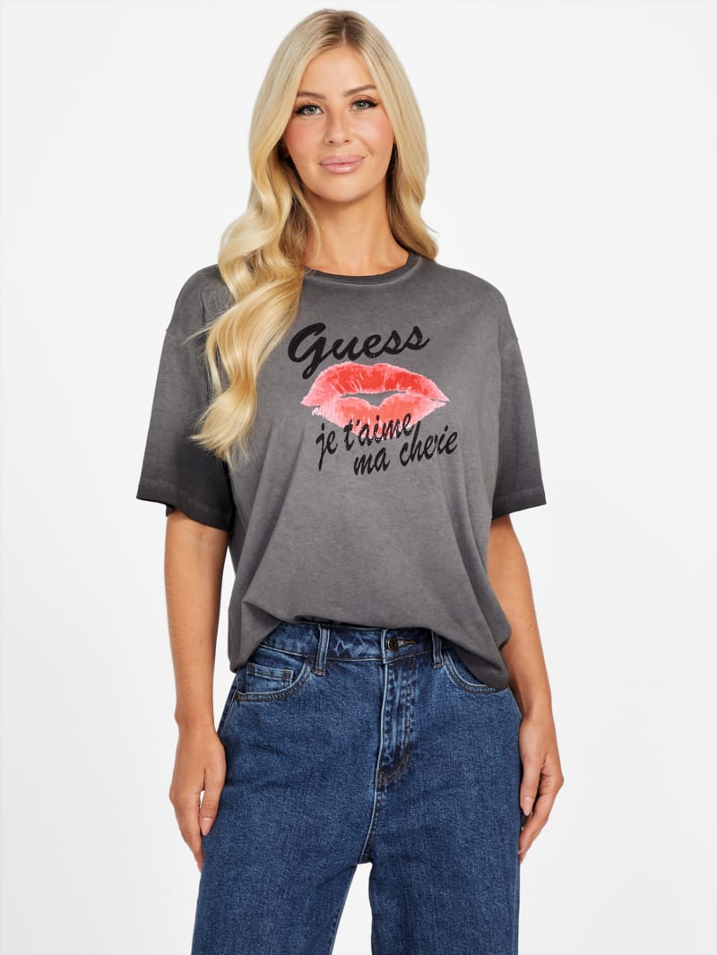 Vera Crewneck Rhinestone Tee