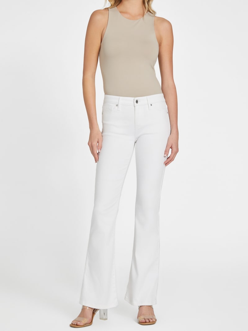 The Elle Low Rise Bootcut Jeans White