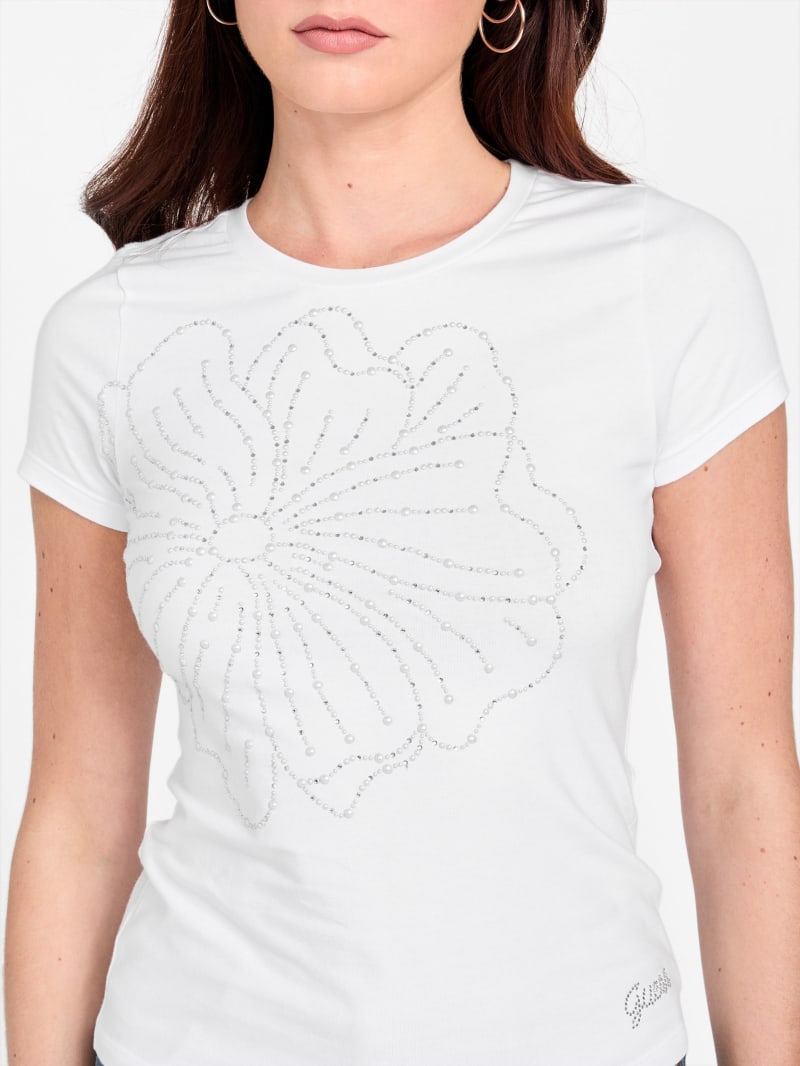 Juliana Embellished Floral Tee