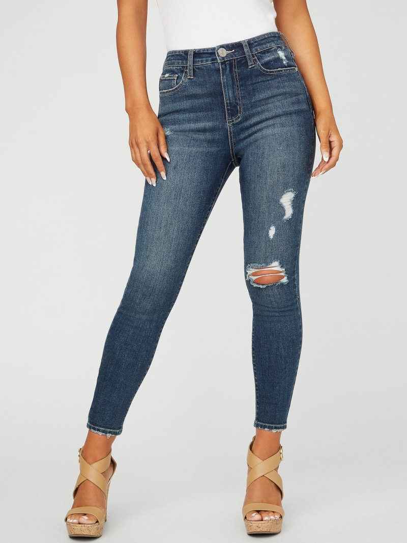  GUESS Jeans Eco Skinny Super High Rise con detalle de