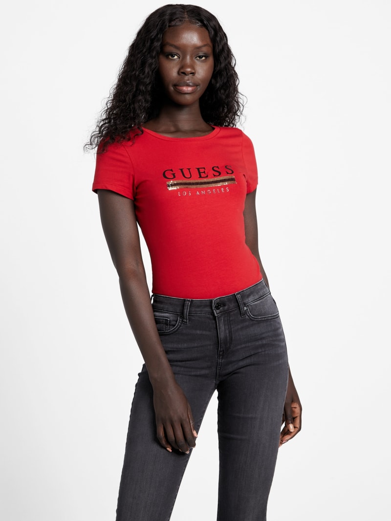 Sterling Sequin Tee | GUESS Factory Ca