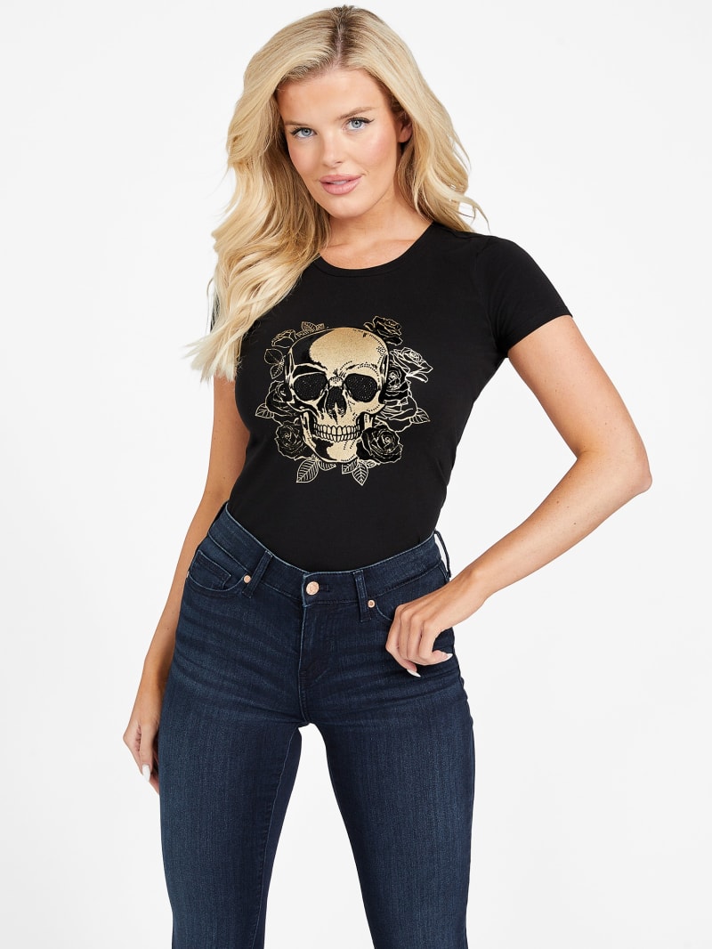 Guess skull shirt hot sale