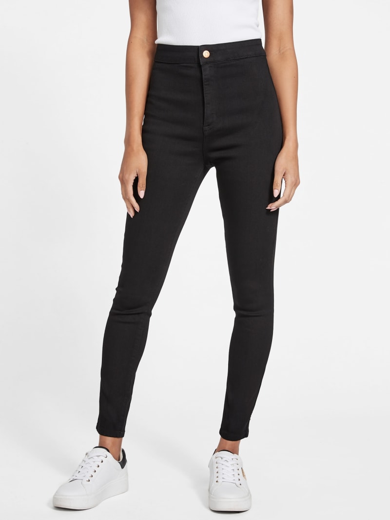 Ultra high waisted black jeans deals