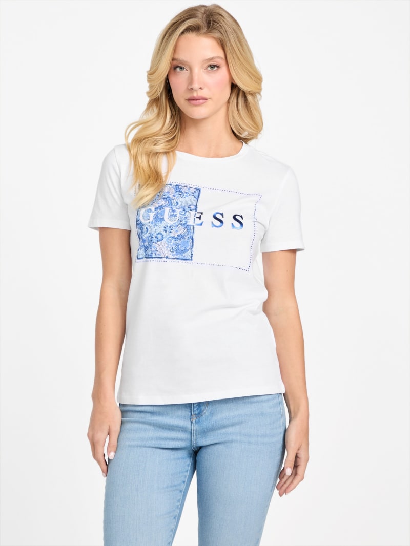 Eco Aisha Logo Tee | GUESS Factory