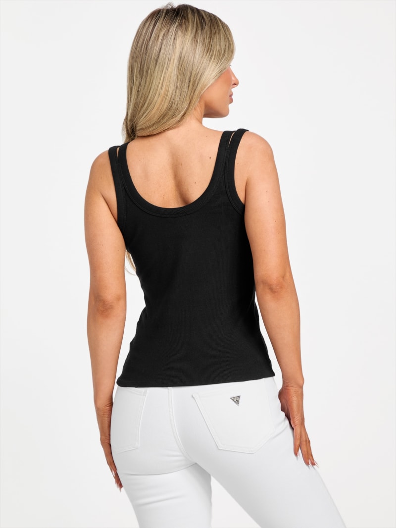 Elodie Ribbed Logo Tank | GUESS Factory