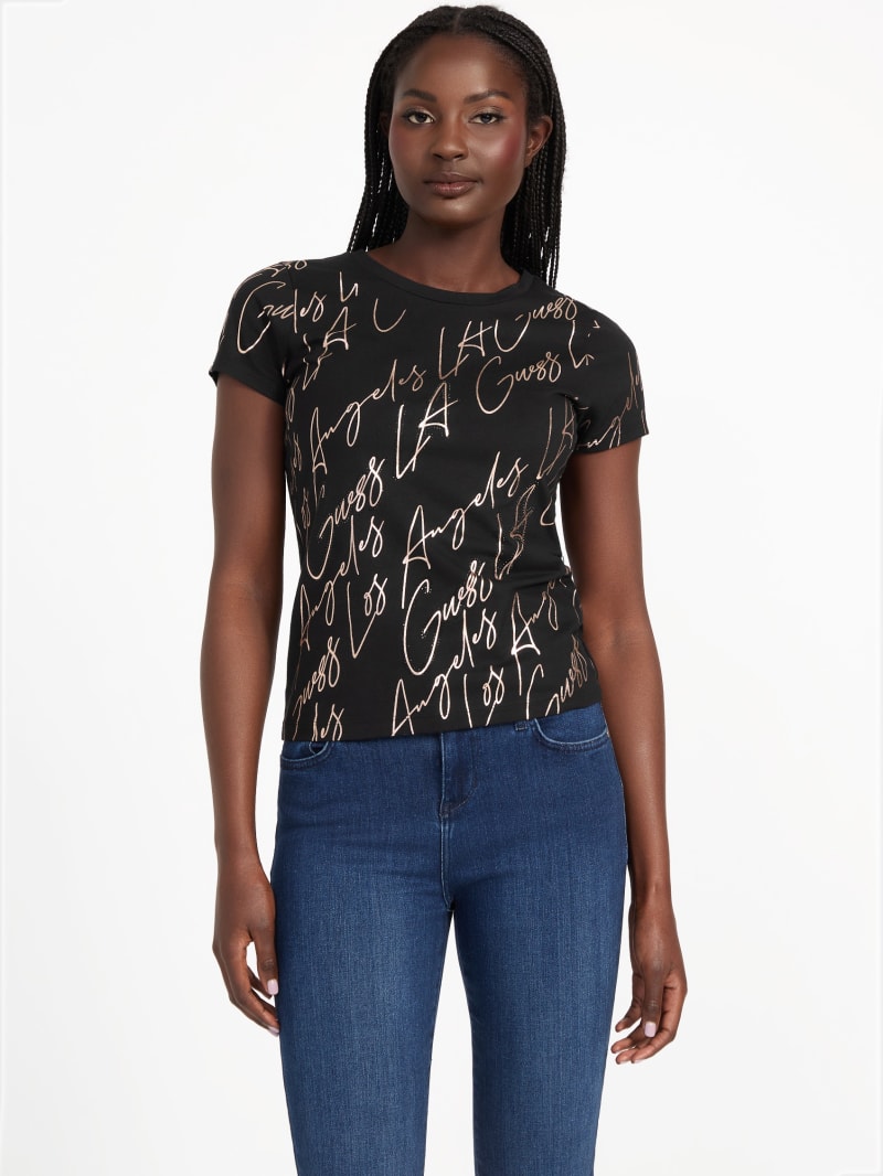 Franni Crewneck Tee | GUESS Factory