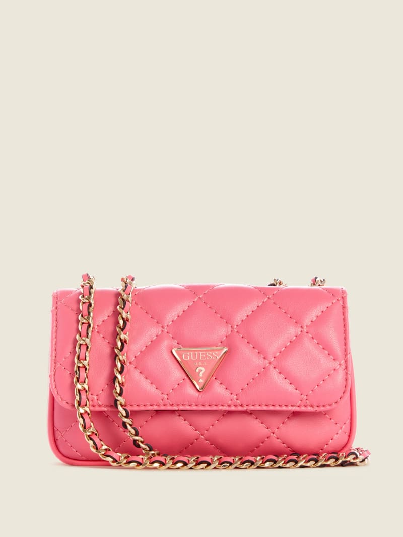 Cessily Quilted Convertible Mini Bag GUESS Canada