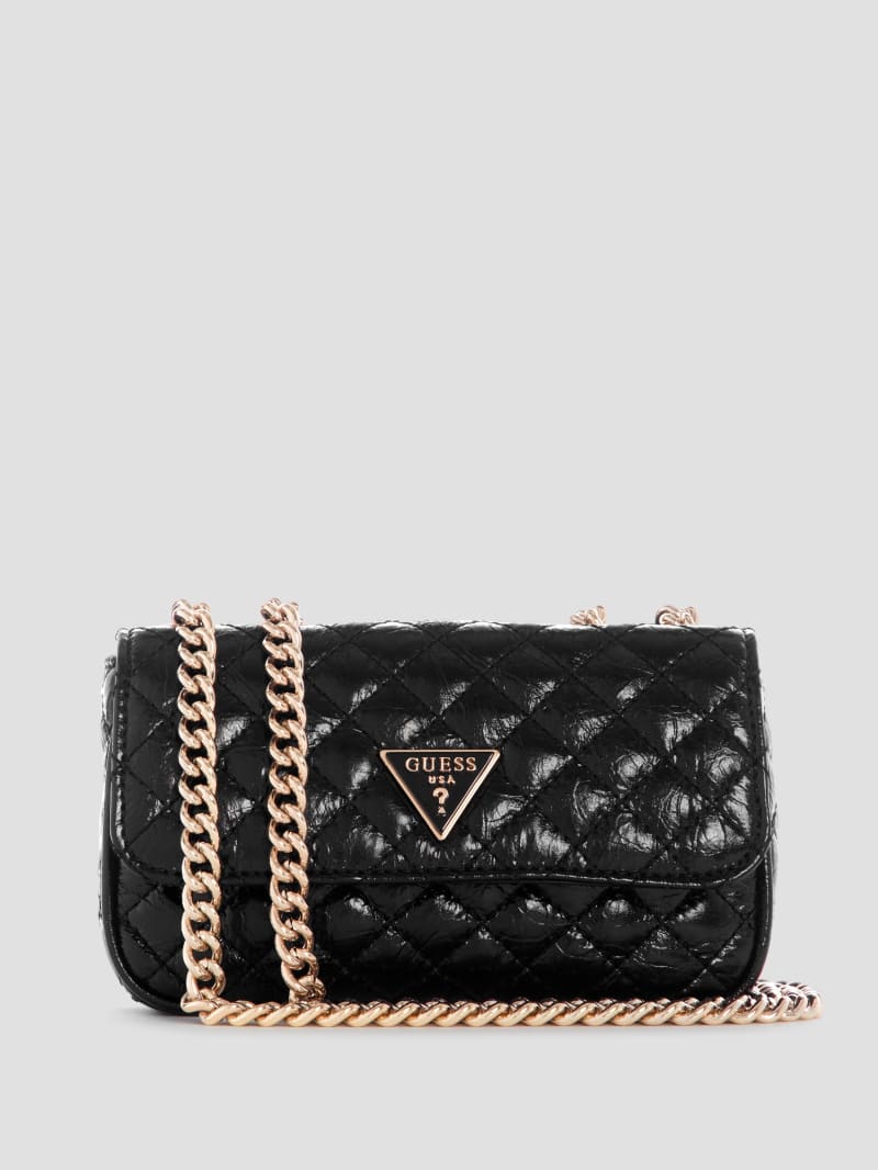 Spark Quilted Patent Micro Mini Bag GUESS Canada