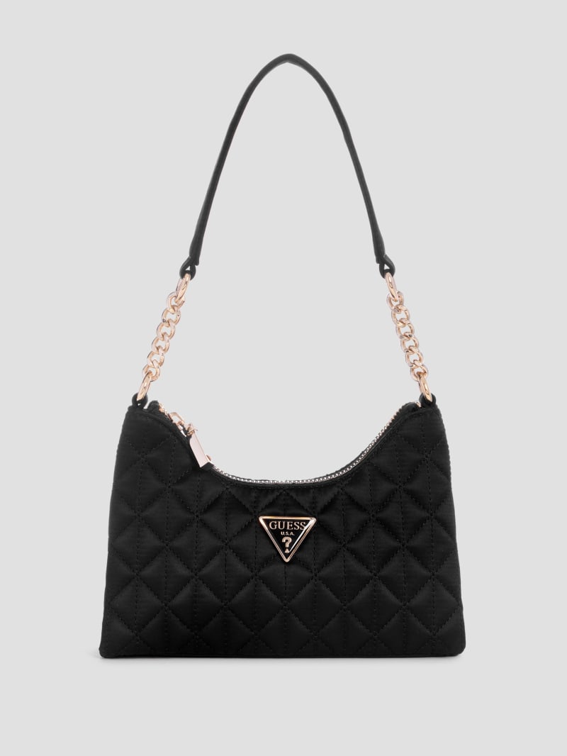 Velina Quilted Satin Mini Shoulder Bag | GUESS Canada