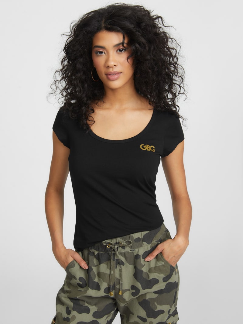 Teri Sequin Wing Logo Tee
