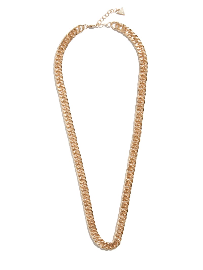 Gold-Tone Curb Chain Necklace | GUESS