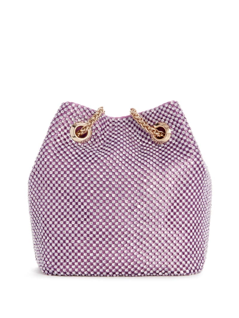 Lua Rhinestone Mesh Mini Pouch Bag