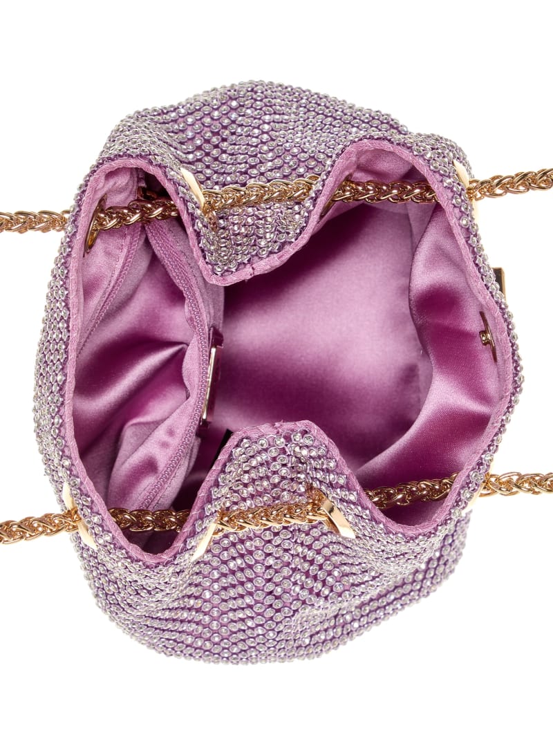 Lua Rhinestone Mesh Mini Pouch Bag