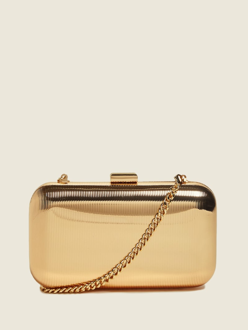Guess gold clutch bag clearance