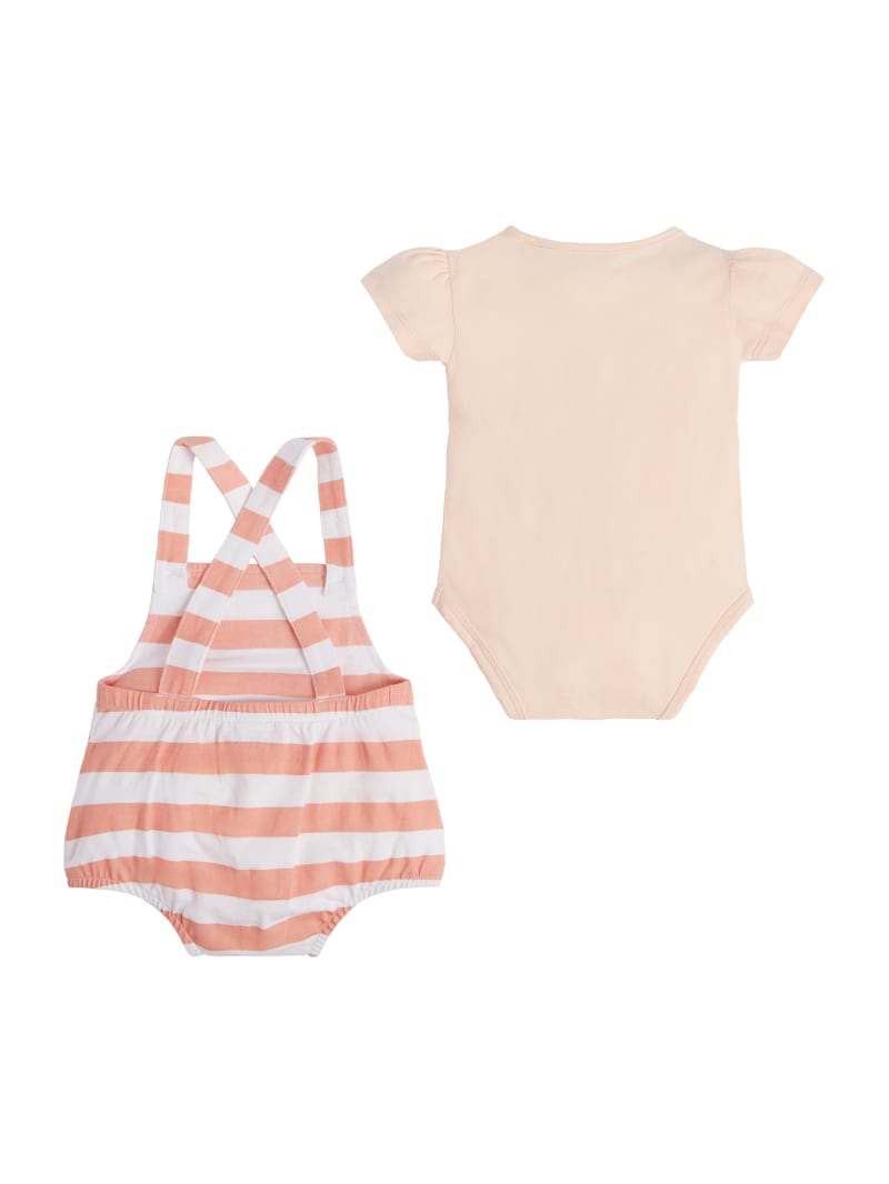 Logo Bodysuit and Striped Shortalls Set (0-12M)