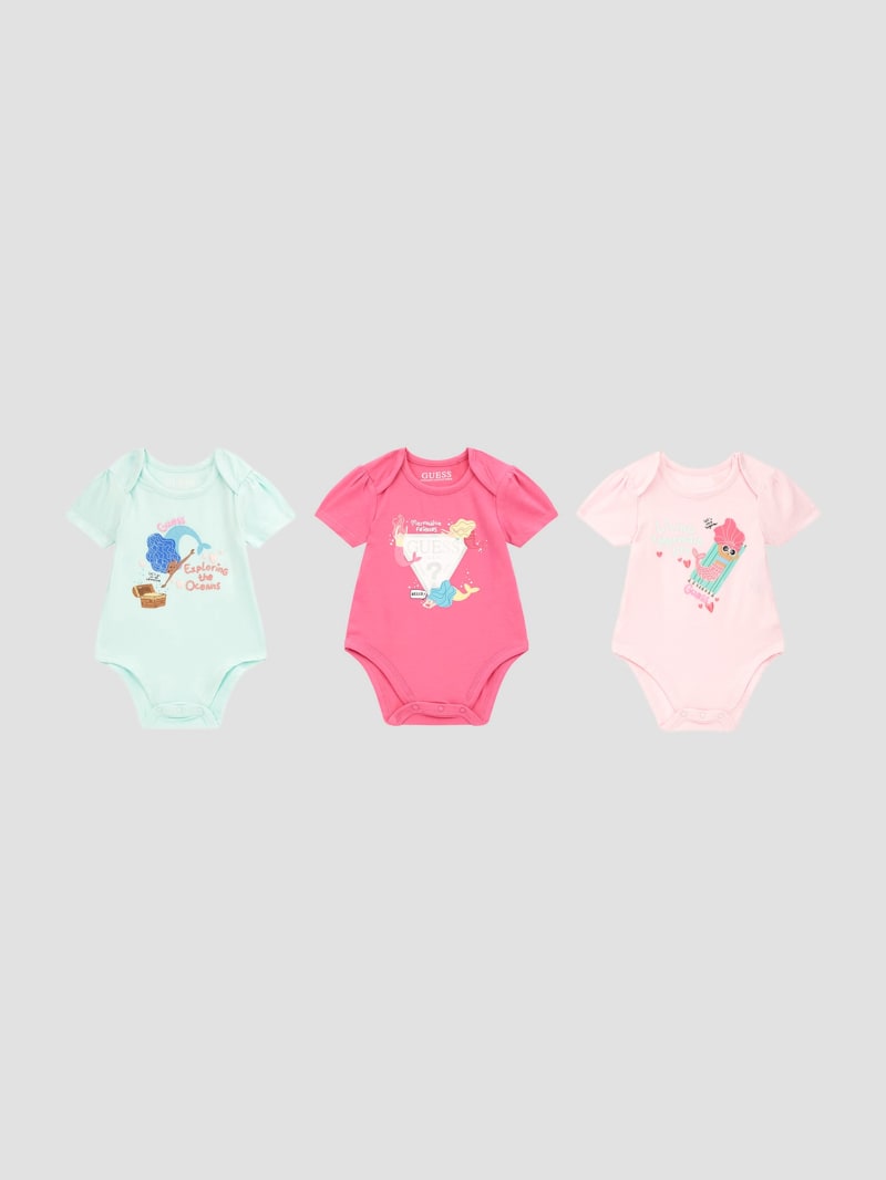 GUESS Mermaid Bodysuit Set 0 9m Colored Pink Multi