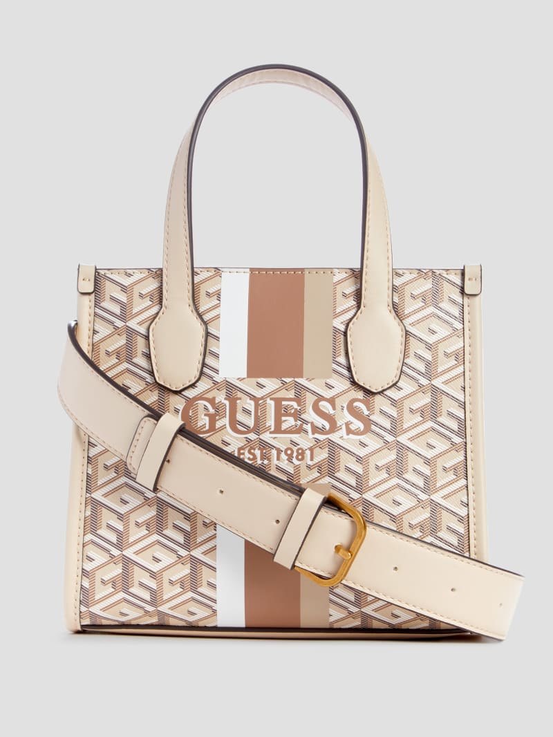 Guess SILVANA TOTE - Bolso shopping - natural/cognac/tostado 