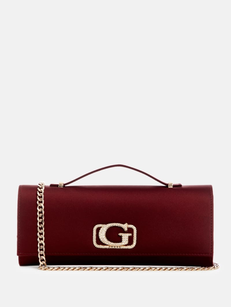 GUESS® Zalina Satin Top-Handle Clutch