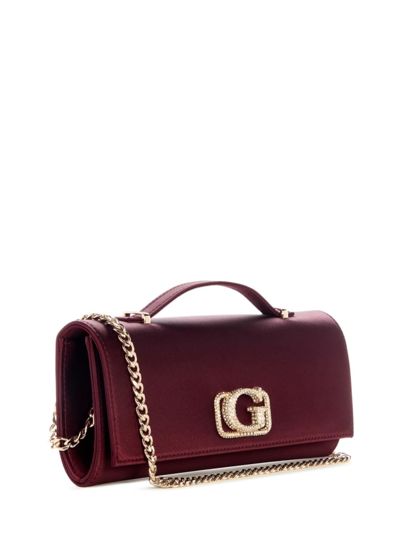 GUESS® Zalina Satin Top-Handle Clutch