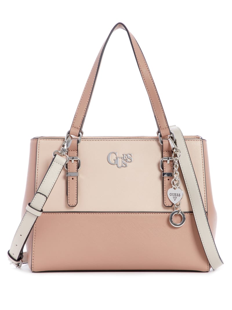 guess murray double handle satchel