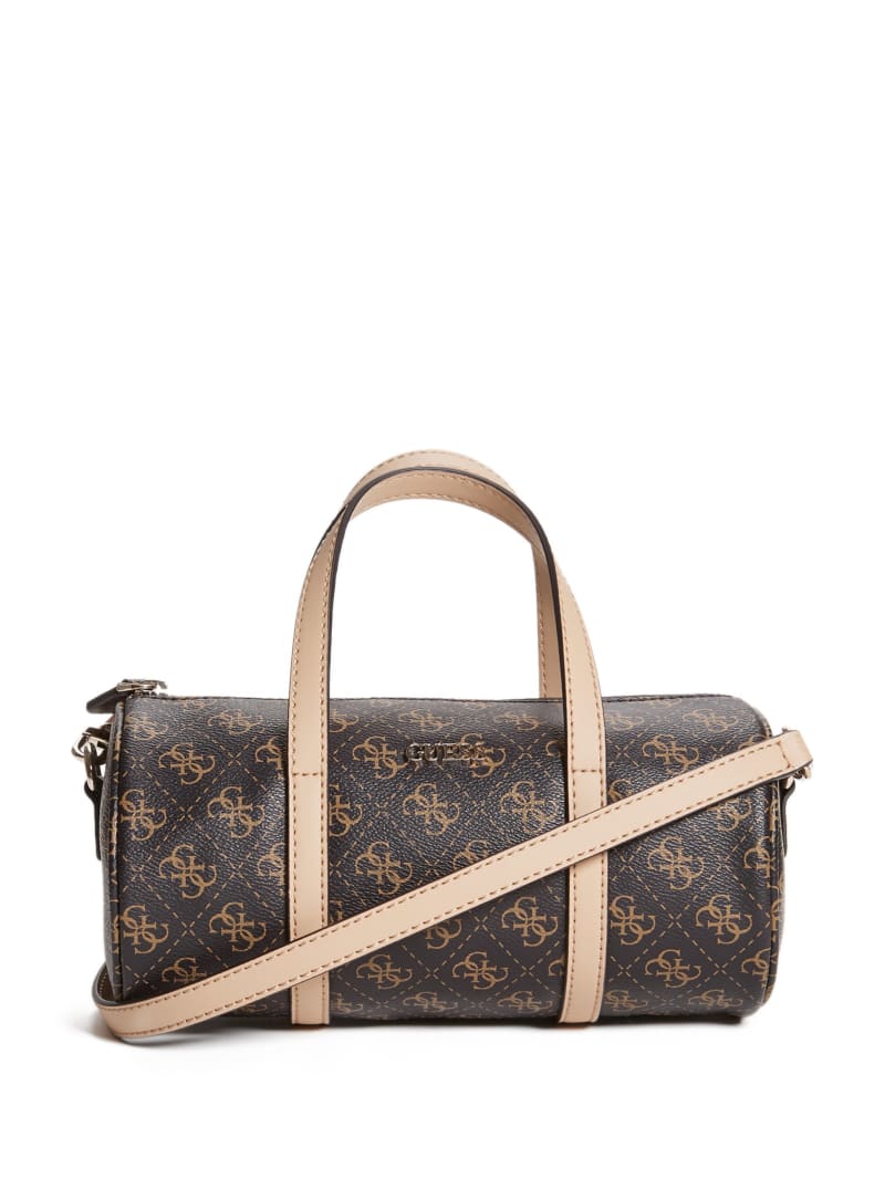 Guess Picnic Logo Print Barrel Bag SG786511 BRO