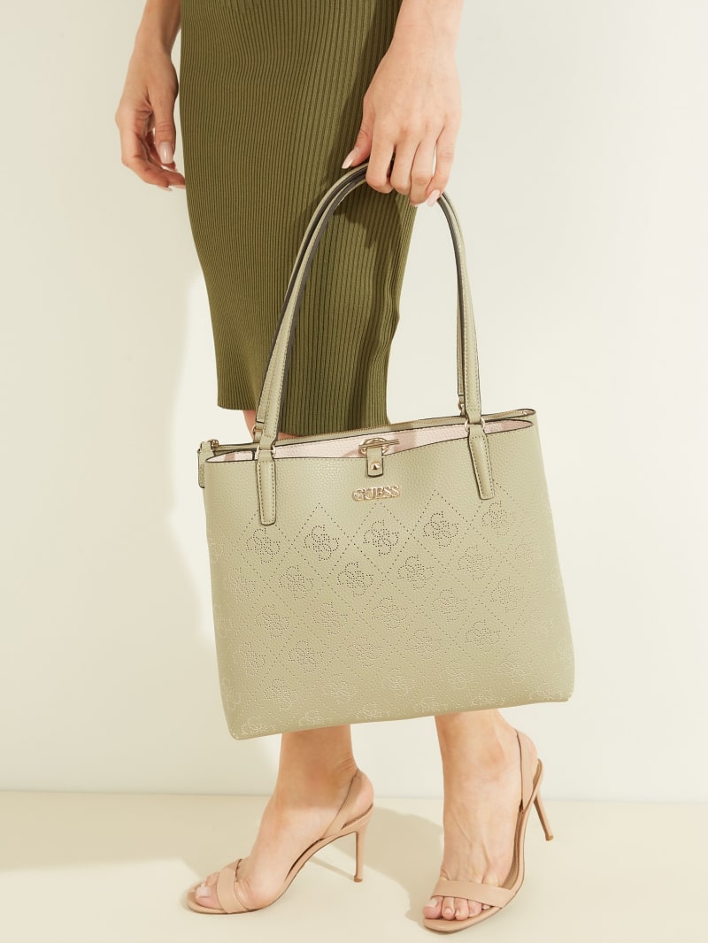 Guess open shop road society satchel