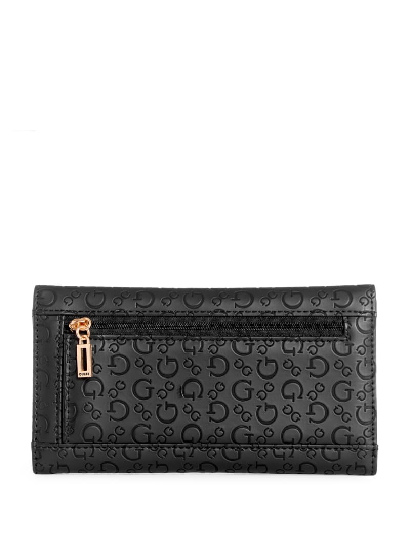 Bowie Debossed Logo Slim Clutch Wallet | GUESS Factory Ca