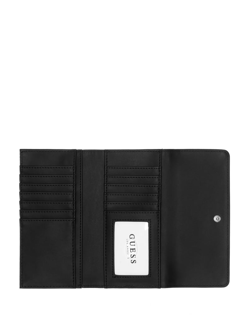 Factory Bowie Debossed Logo Slim Clutch Wallet Black One Size