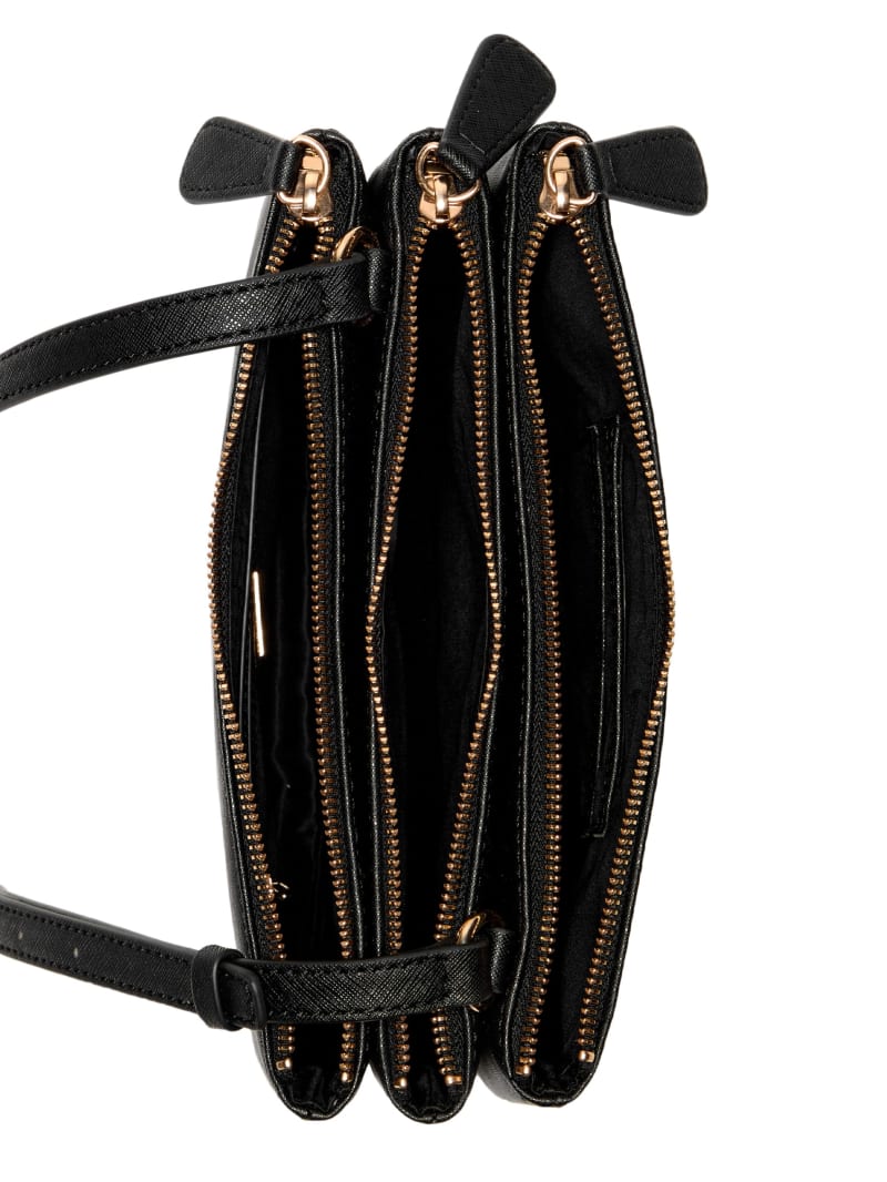 BIGサイズ／2way／triple compartment bag MultiSac Zippy Triple Compartment Crossbody Bag, Black