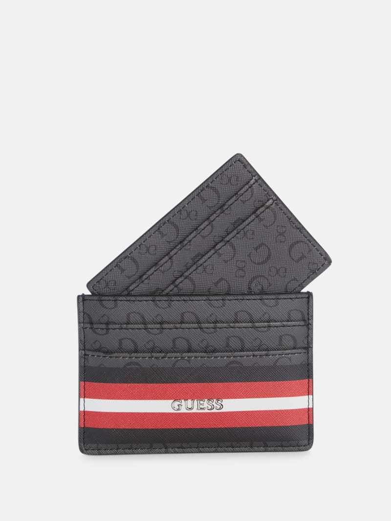 Striped Faux-Leather Cardcase Set