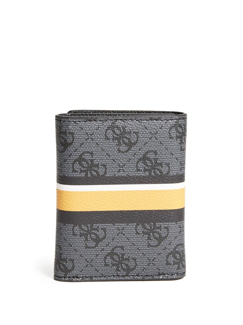Sig Logo Stripe Trifold Wallet GUESS