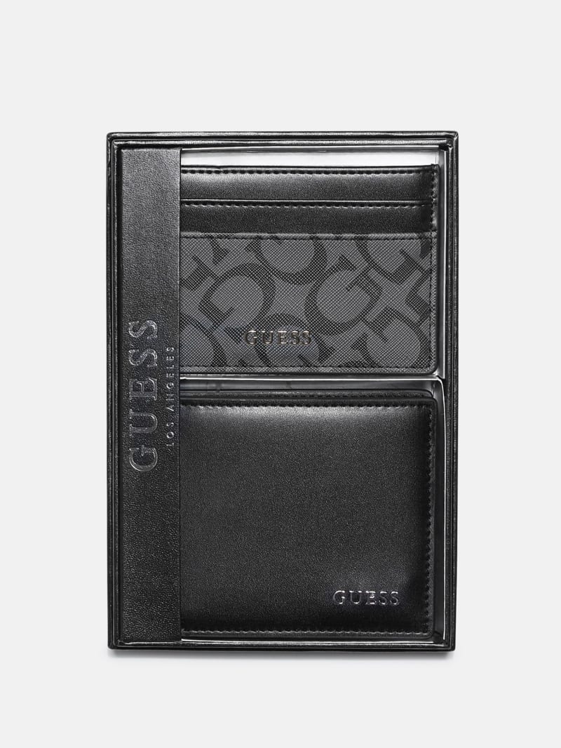 Logo Wallet and Card Holder Gift Box Set GUESS Factory
