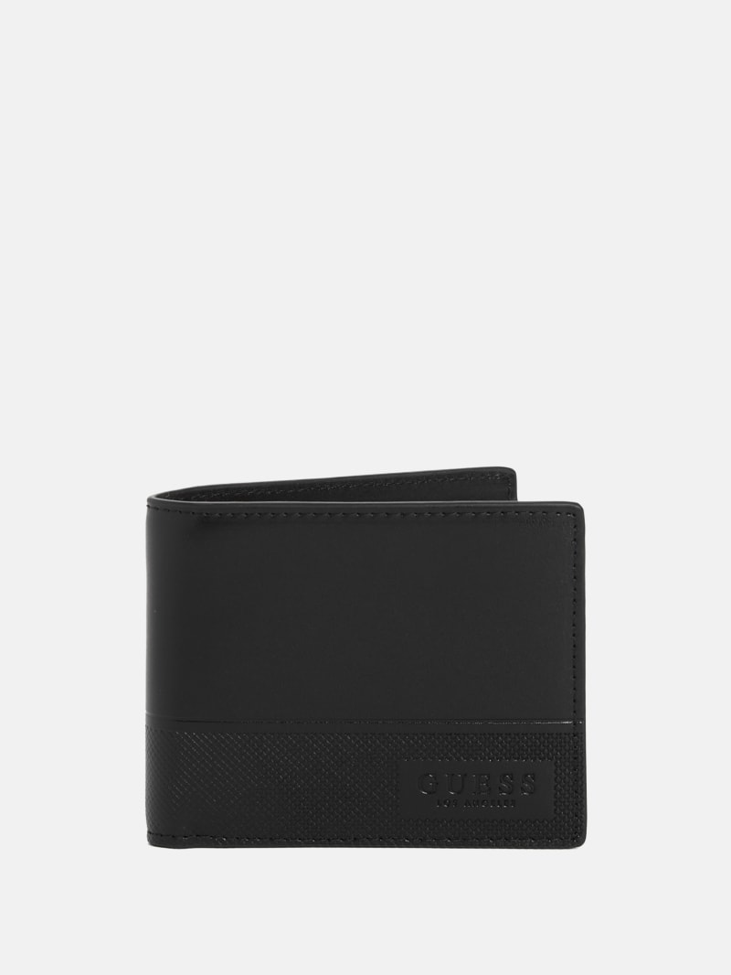 Faux-Leather Stripe Bifold Wallet | GUESS Factory Ca