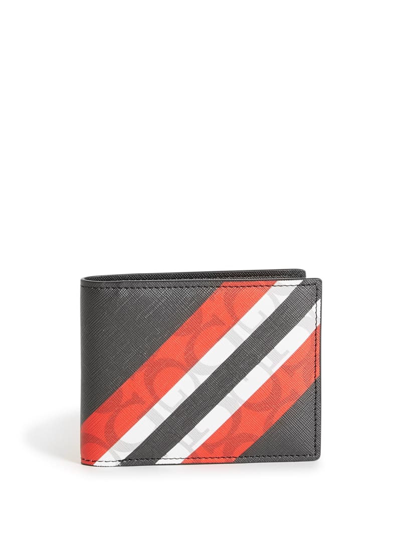 Bifold Logo Striped Wallet