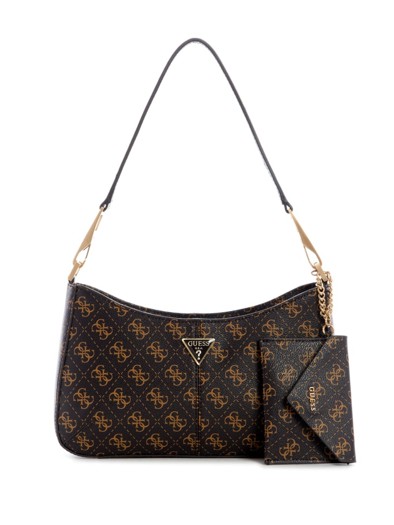 Guess digital shoulder bag taupe Clearance