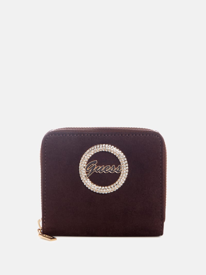 Lumina Faux-Suede Small Zip-Around Wallet | GUESS Factory