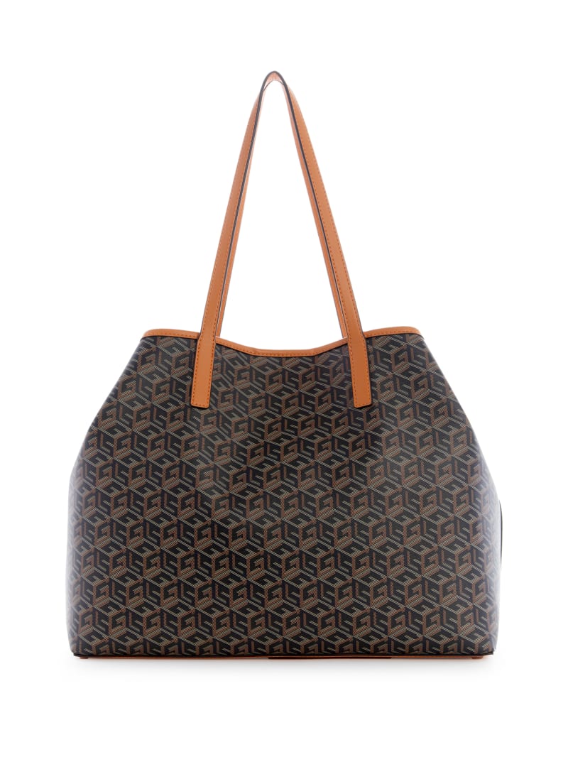 GUESS Vikky Classic Logo Large Tote One Size Brown 