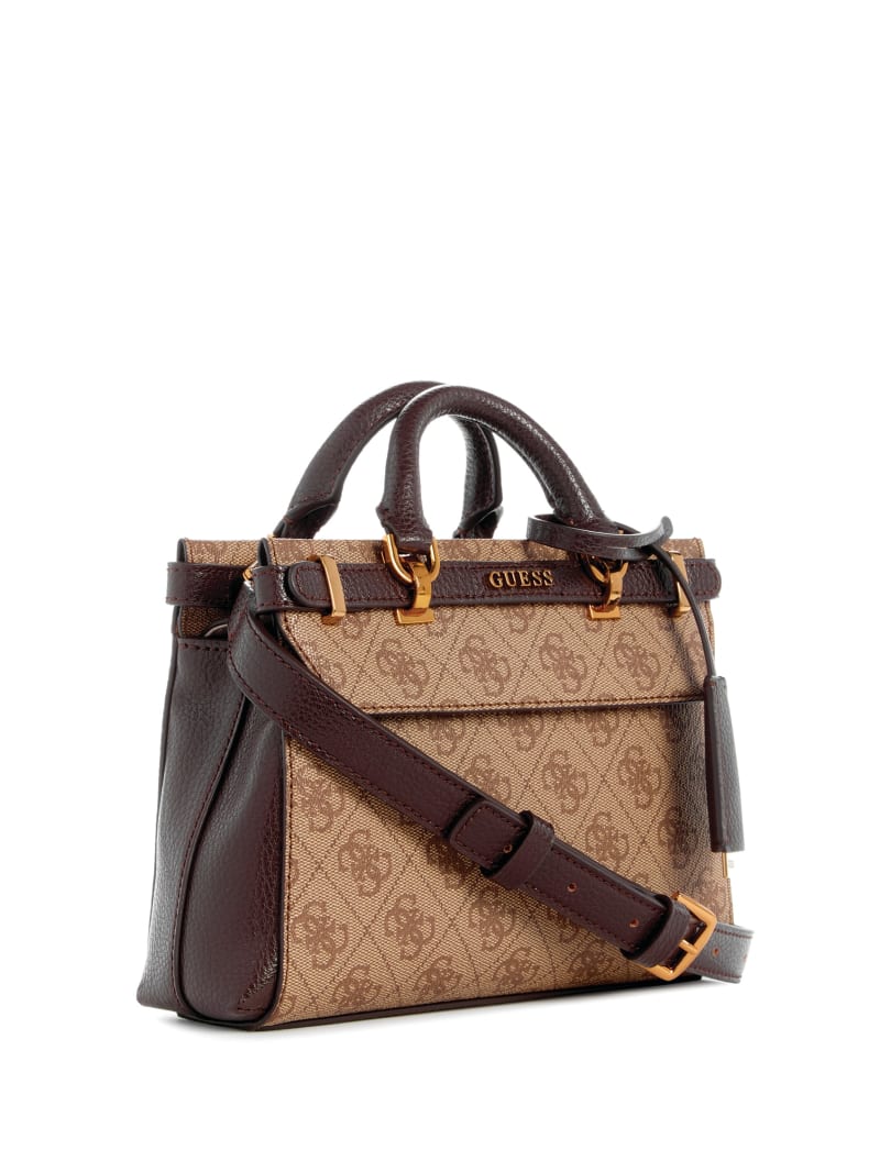 GUESS Katey Jacquard Logo Mini Satchel