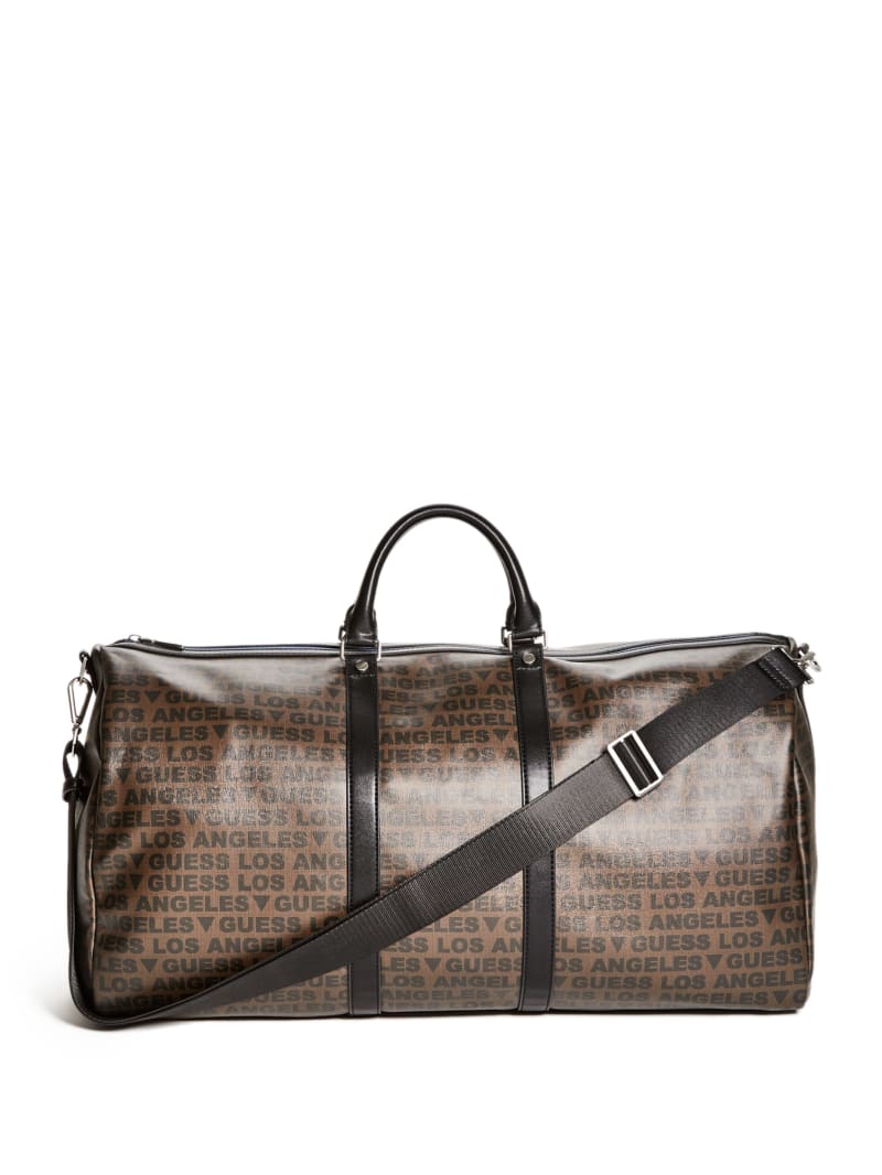 Dan La Logo Printed Weekender Duffle Bag GUESS Canada