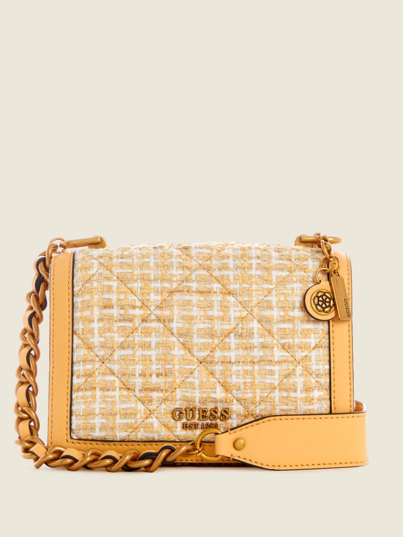 Abey Tweed Crossbody Bag GUESS