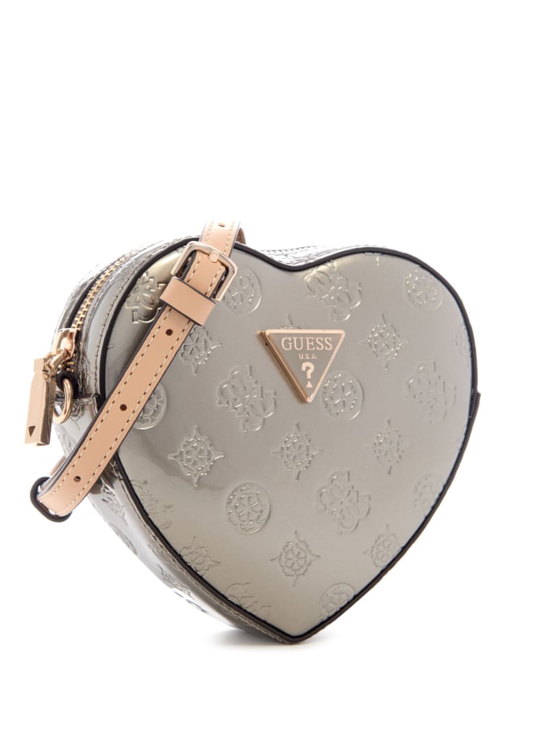 Arnela Debossed Logo Mini Heart Bag