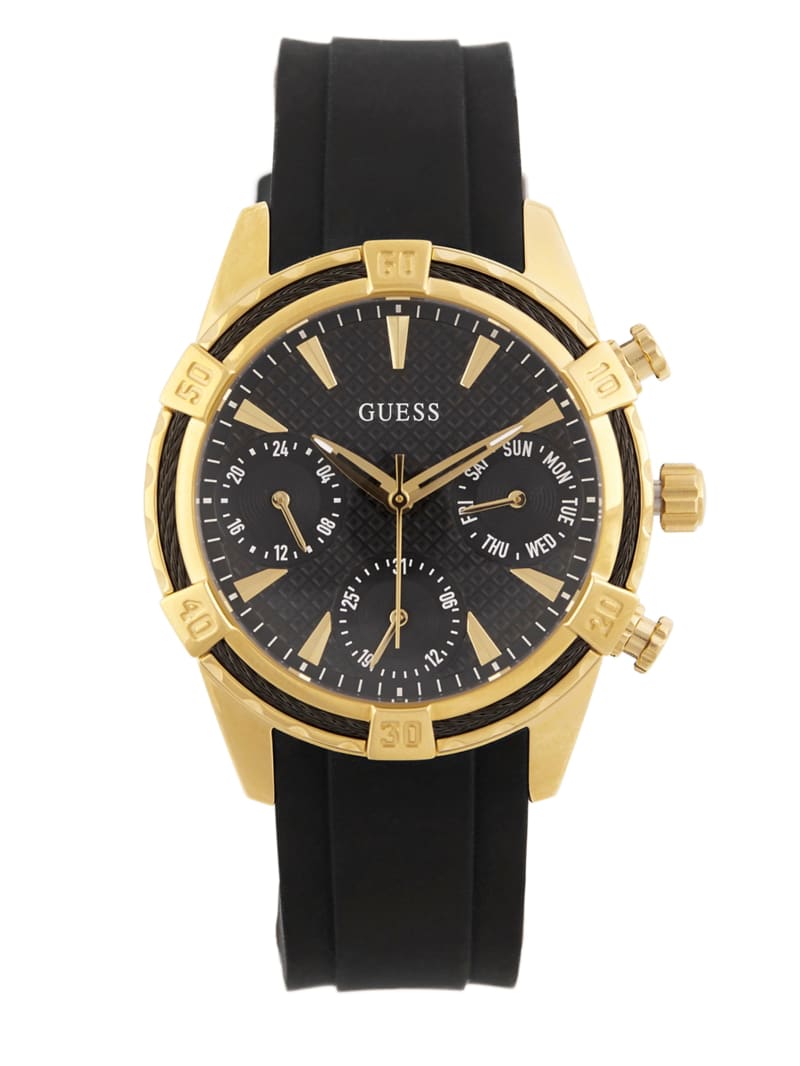 Black Multifunction Sport Watch GUESS Factory