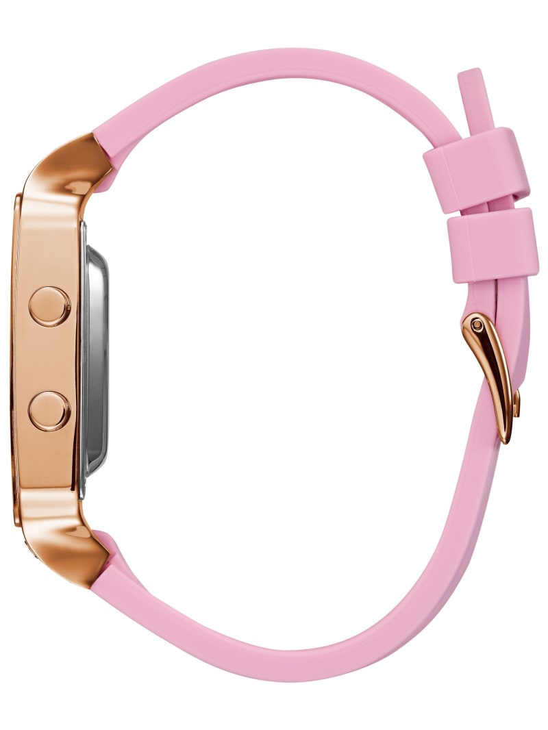 Guess Pink and Rose Gold-Tone Digital Watch. 2