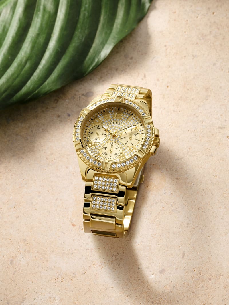 Gold-Tone Multifunction Watch 